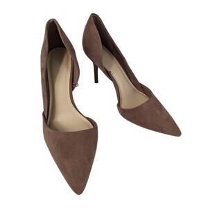 OLD NAVY! BLUSH PLUM MICROFIBER FAUX SUEDE LEATHER HEELS, PUMPS! SZ 10